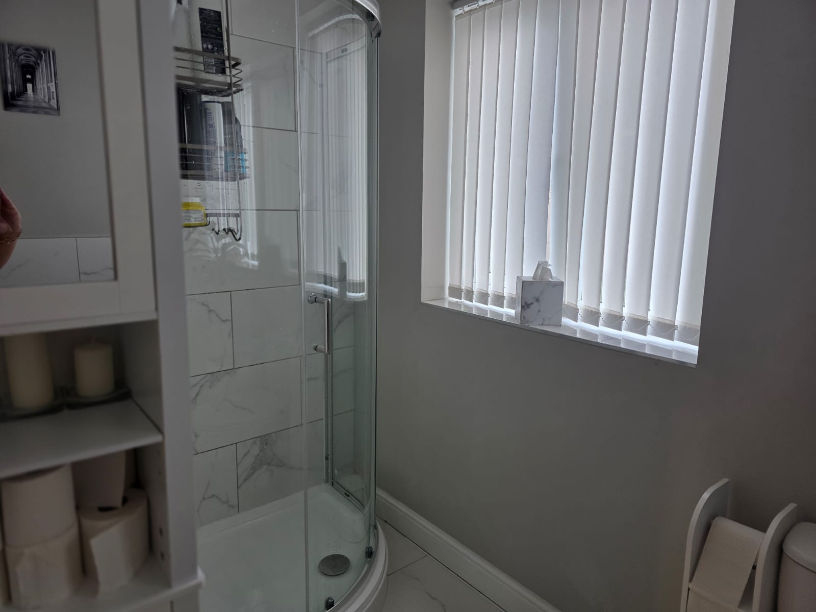 Sparkling clean shower enclosure